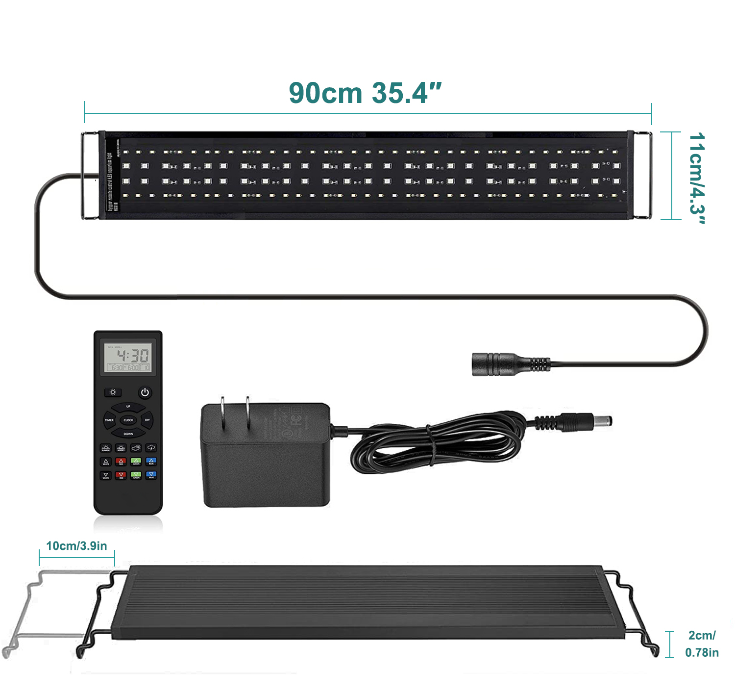 Aquarium Plant Grow Light - Lampu LED Profesional Tahan Air untuk