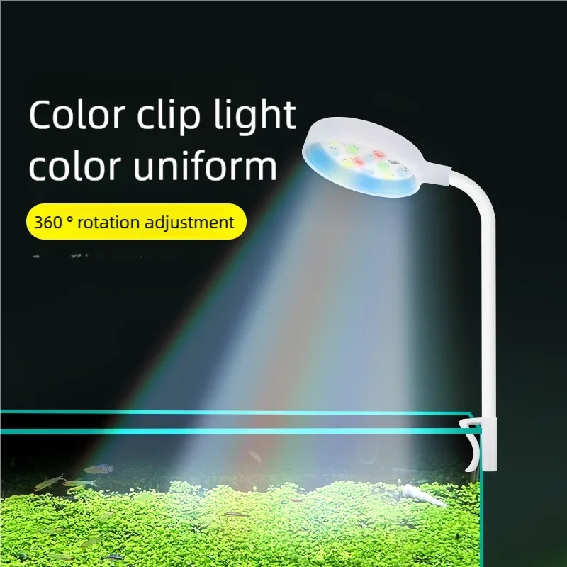 Aquarium Plant Grow Light - Lampu Akuarium LED 3W Clip-On Spektrum