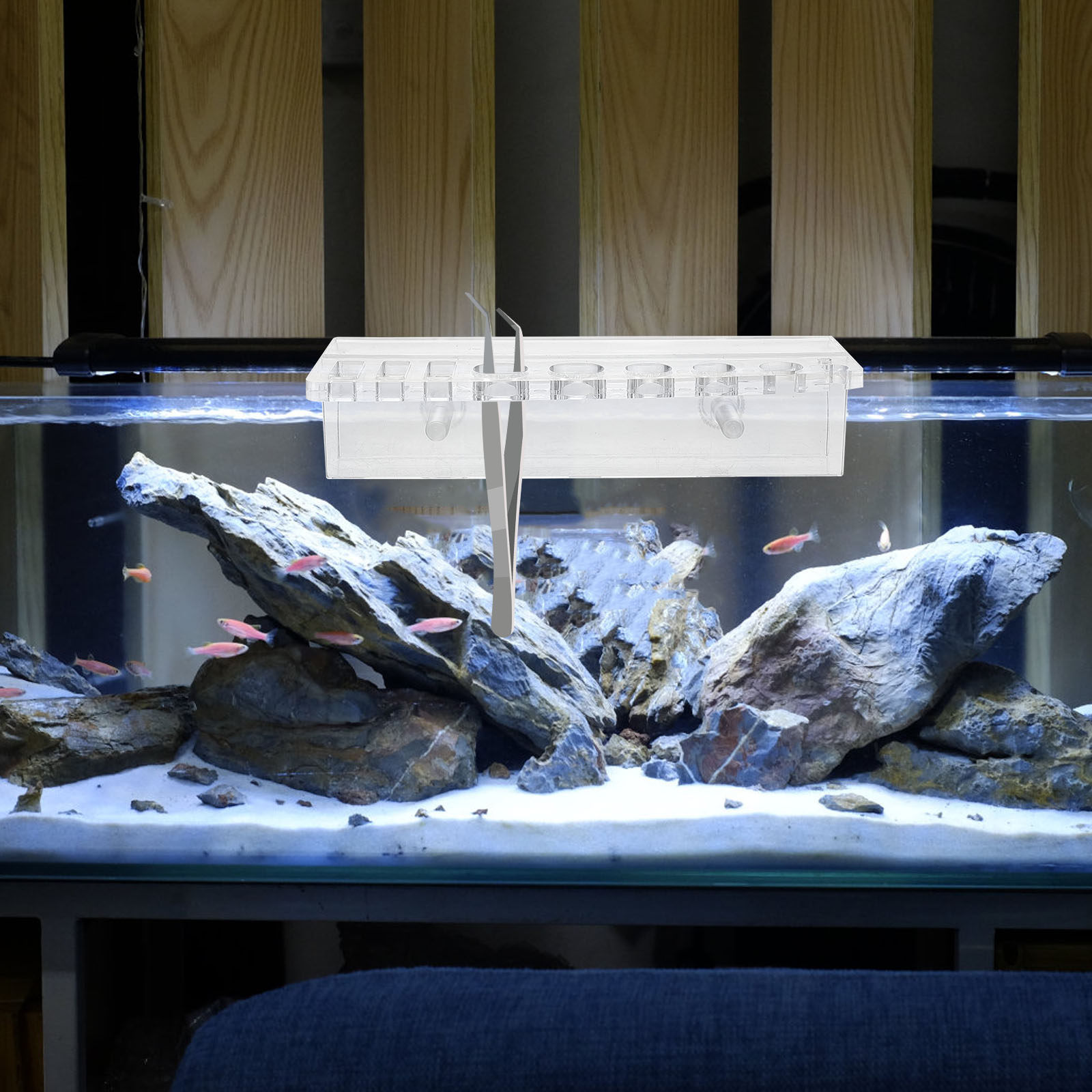 Tempat Alat Akuarium Rak Penyi - Aquarium Planted Wall ulasan dan harga