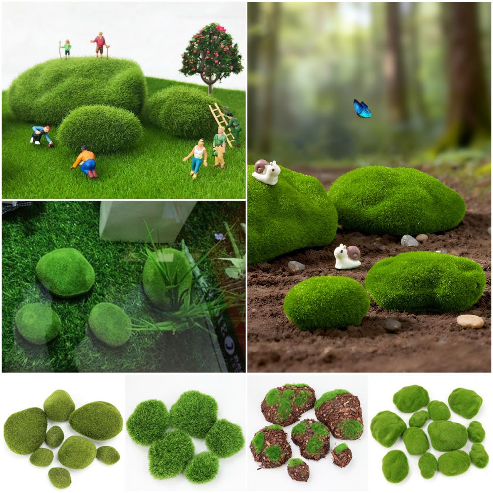 2/4/6/10PCS Batu Lumut Buatan  - Planted Aquarium Mini ulasan dan harga