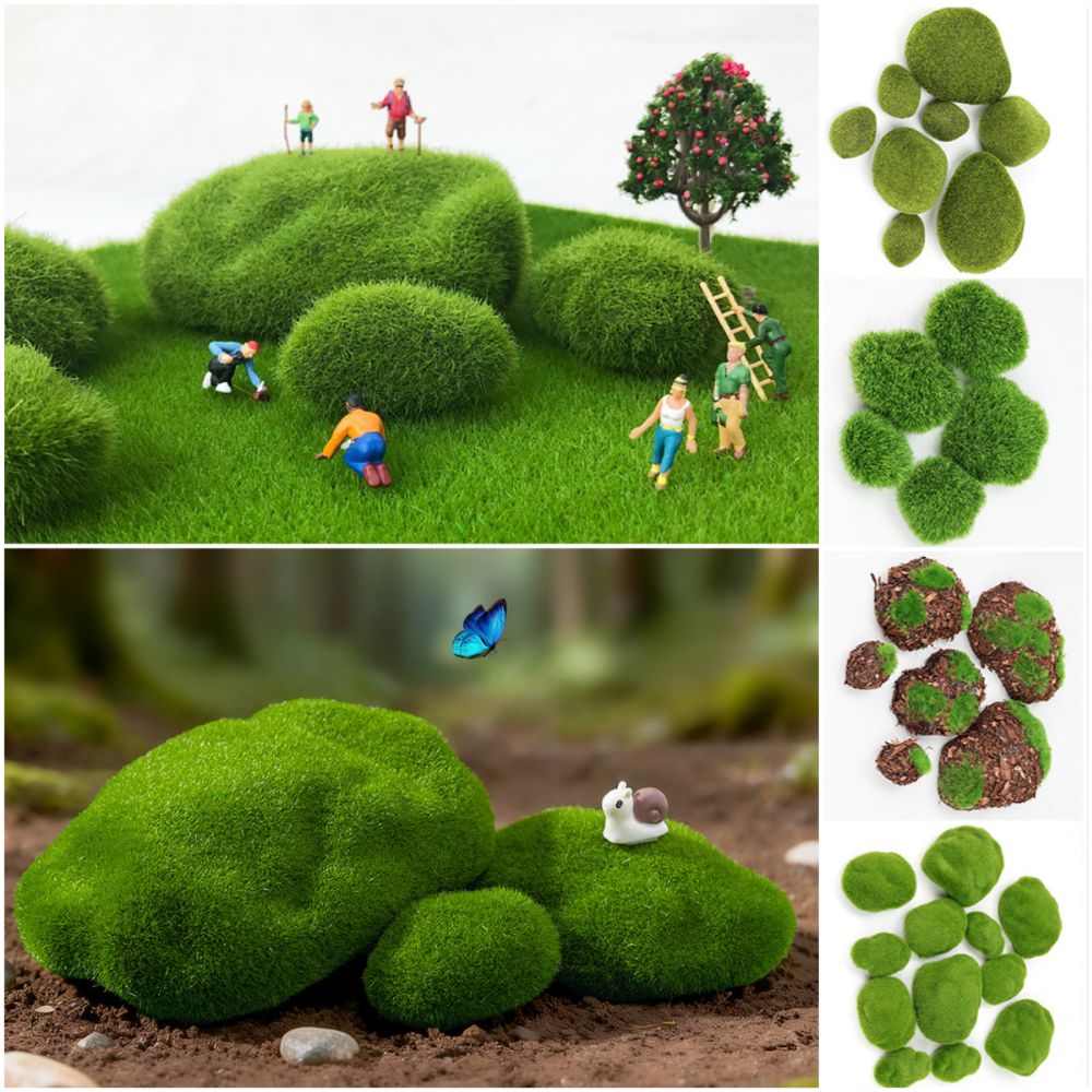 2/4/6/10PCS Batu Lumut Buatan  - Planted Aquarium Mini ulasan dan harga