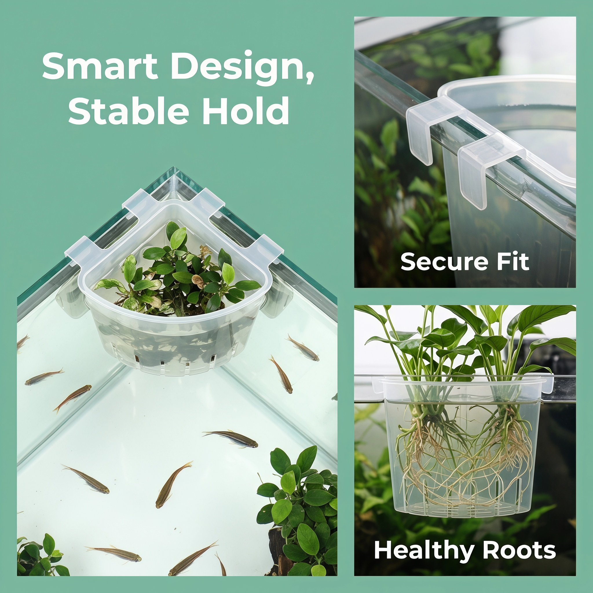 4 Buah Pot Plastik Gantung Sud - Aquarium Planted Fish Tank ulasan dan harga
