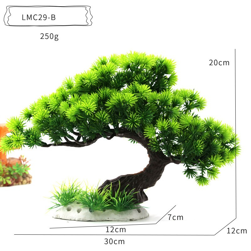 Tanaman Air Plastik Hiasan Aku - Aquarium Planted Tree ulasan dan harga