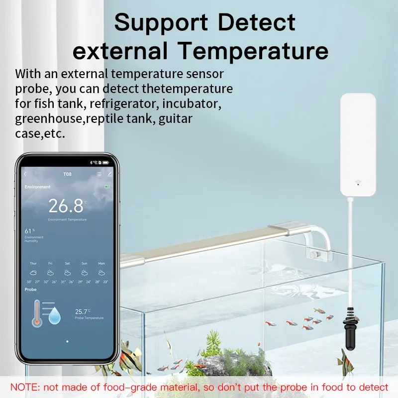 Tuya Sensor Kelembaban Suhu Wi - Aquarium Plant Original ulasan dan harga
