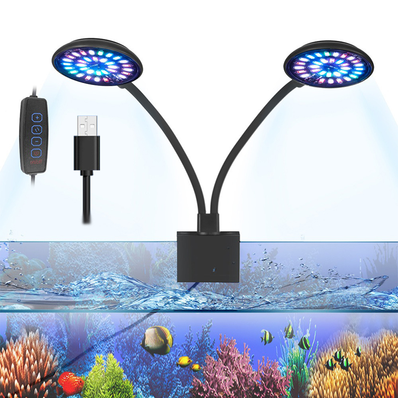 Lampu LED Akuarium USB Lampu K - Aquarium Plant Grow Light ulasan dan harga
