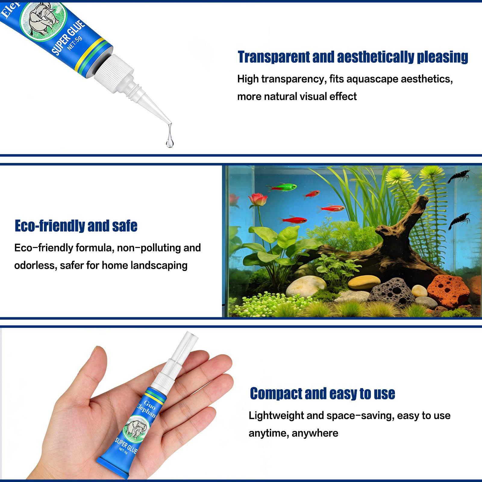 Lem Tanaman Akuarium Gel Lumut - Aquarium Plant Glue Gel ulasan dan harga