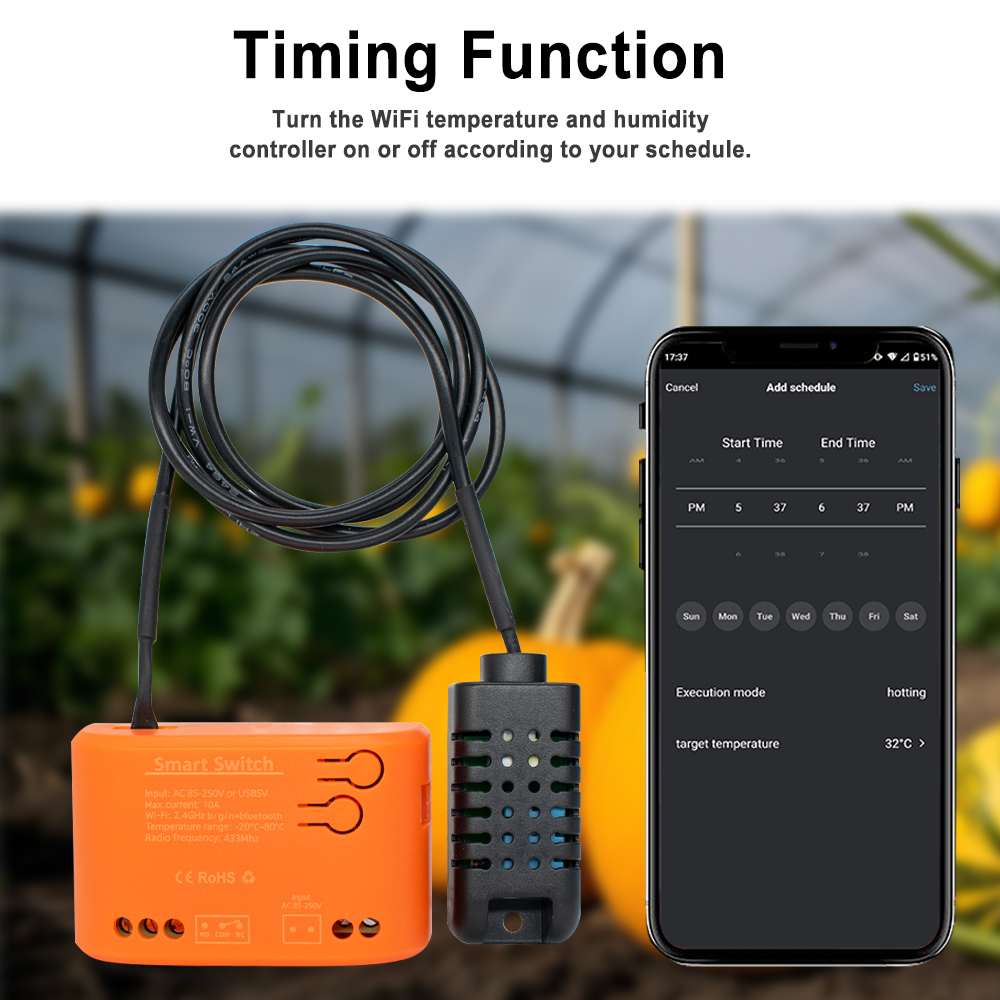 Sensor Kelembaban Suhu WiFi Tu - Aquarium Plant Original ulasan dan harga