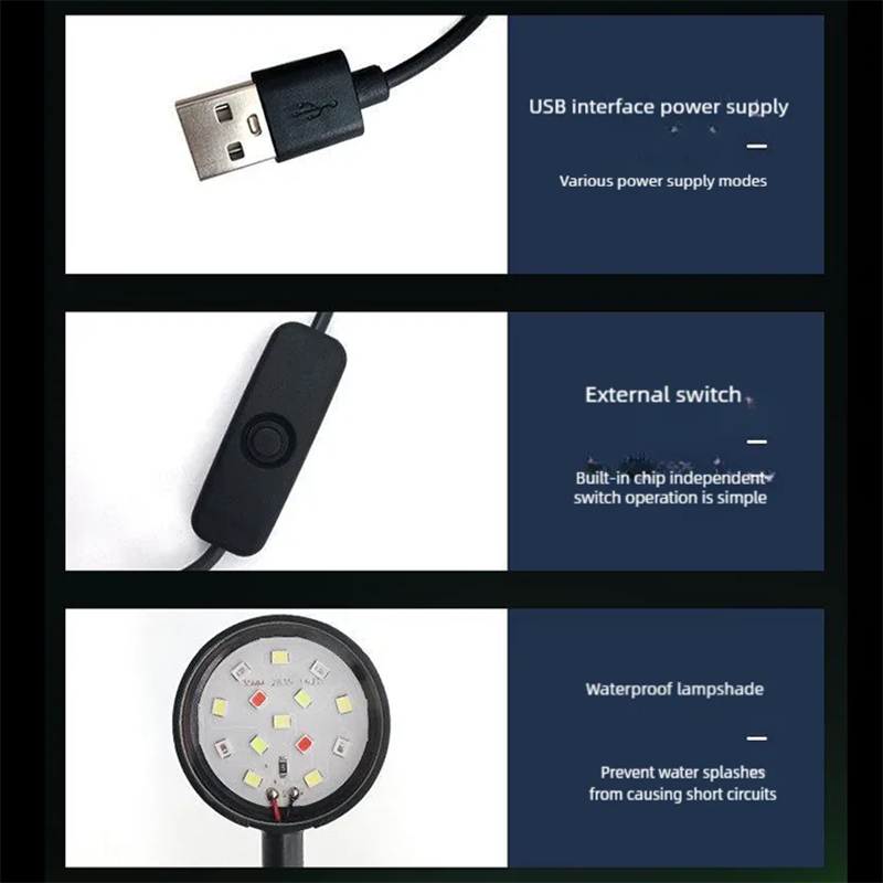 Lampu Klip Akuarium LED USB Tr - Aquarium Plant Grow Light ulasan dan harga